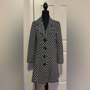 DM Black & White long jacket, like new